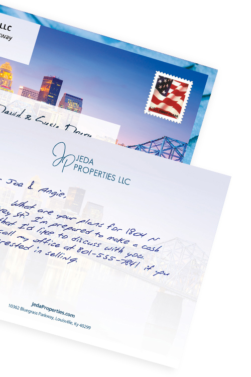 real estate investor direct mail postcard handwritten by BallPoint Marketing